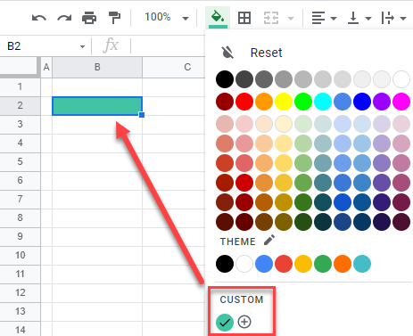 google sheets custom color 3