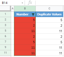 google sheets final data