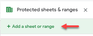 google sheets protect a sheet