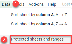google sheets protected sheets and ranges