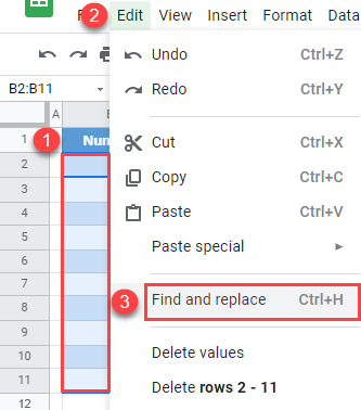 google sheets replace blank cells with 0