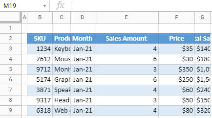 google sheets row height default