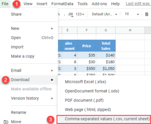 google sheets to csv google sheets to csv