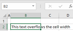 hide overflow text in a cell initial data