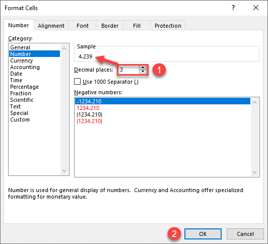 limit decimal places number format 2