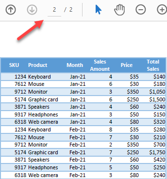 pdf files with multiple worksheets