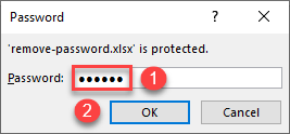 remove a password open a file