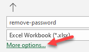 remove a password save as