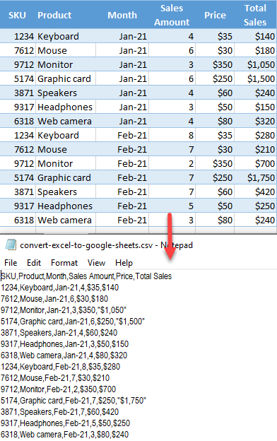 save excel file as csv