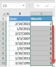 sort dates by months formula 3b