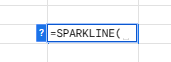 sparkline gs formula show