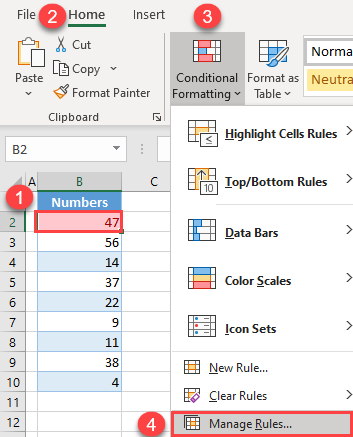 apply conditional formatting edit rule