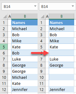 clear duplicates excel initial data