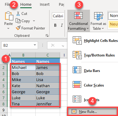 conditional formatting based on adjacent cell 1