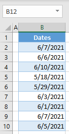 conditional formatting dates initial data