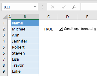conditional formatting with checkbox final data