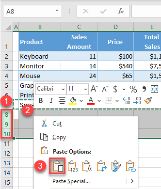copy row to multiple rows