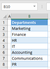 custom list departments 1