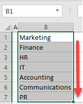 departments custom list autofill 1