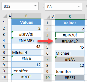 find errors initial data