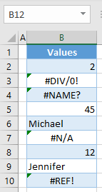 find errors initial data