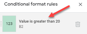 google sheets apply conditional formatting edit rule 1