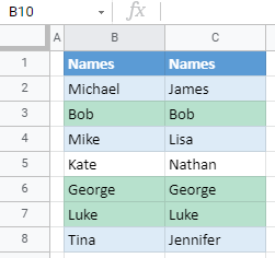 google sheets conditional formatting based on adjacent cell final data