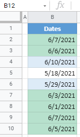 google sheets conditional formatting dates 3