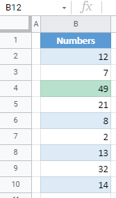 google sheets highlight highest value final data