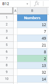 google sheets highlight lowest value final data