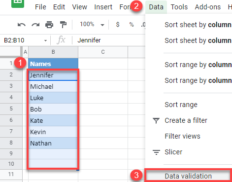 google sheets prevent duplicate entries data validation
