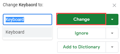 google sheets spell check 1