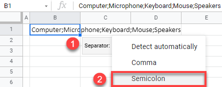 google sheets text to columns 2