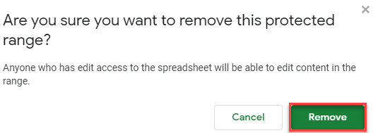 google sheets unprotect range 3