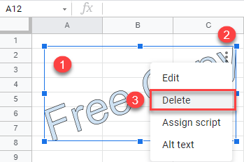 google sheets watermark object 2