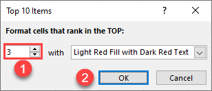 highlight top n values 2