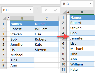 merge lists without duplicates initial data