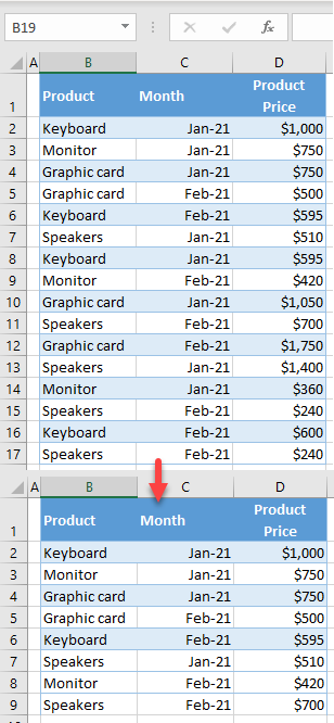 remove duplicate rows initial data