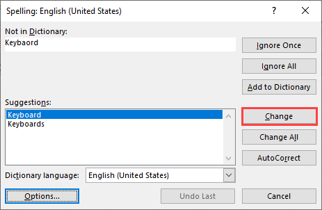 spell check excel 3