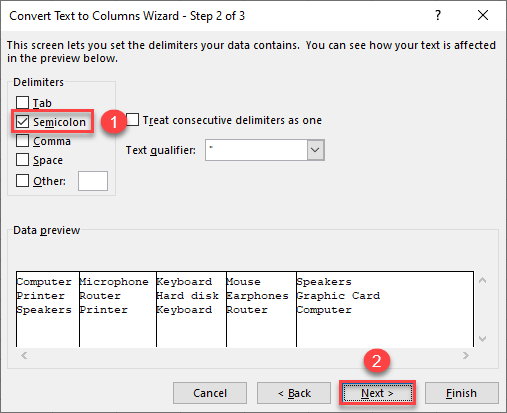 split multiple text to columns 3