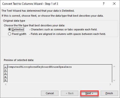 text to column line break 2