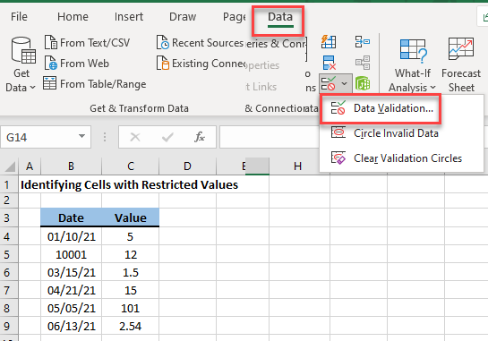 restricted values clear restriction