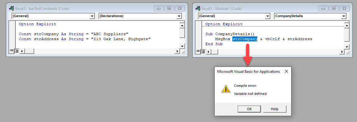 VBA Constants Module Error