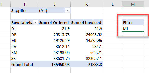 VBA Filter CellValue