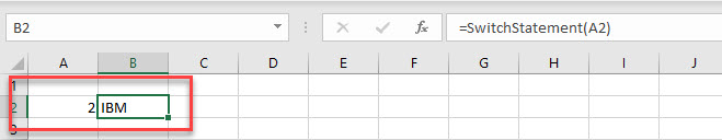 VBA Switch ExcelResult