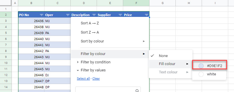 copy every other row filter