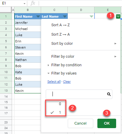 google sheets remove both duplicates 2b