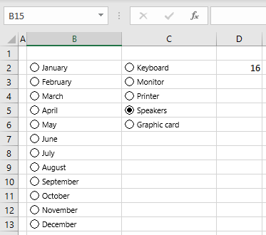 group radio buttons initial data