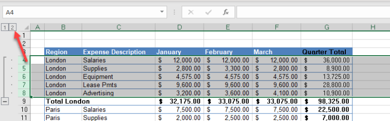 How to Create an Outline in Excel & Google Sheets - Automate Excel