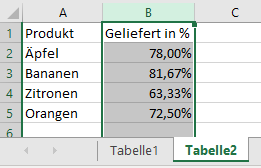 pastespecial prozent kopieren success